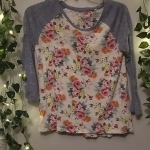 Floral 3/4 Sleeve Top